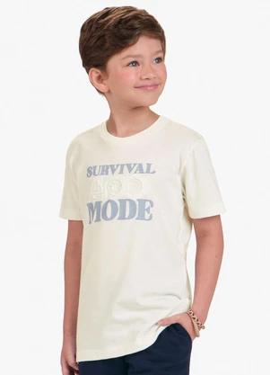 Trick Nick - Camiseta Masculina Infantil com Estampa Bege - TRICK NICK