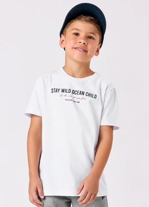 Rovitex - Camiseta Masculina Infantil com Estampa  Branco - ROVITEX