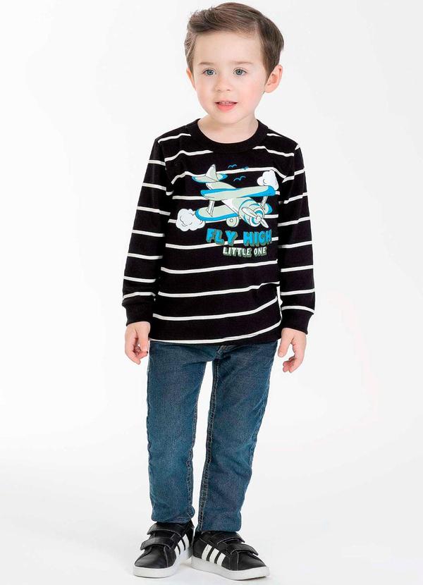 Cativa Kids - Camiseta Masculina Infantil Divertida Preto 2