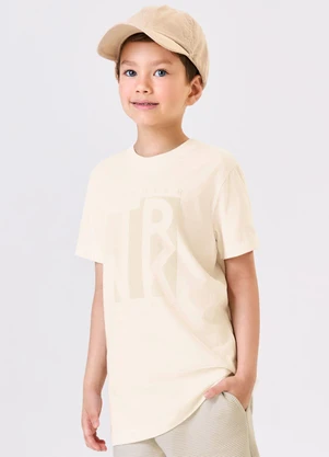 Rovitex - Camiseta Masculina Infantil Estampada Bege - ROVITEX