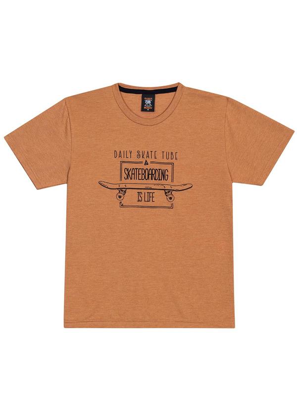 Randa Mundu - Camiseta Masculina Meia Malha Bege