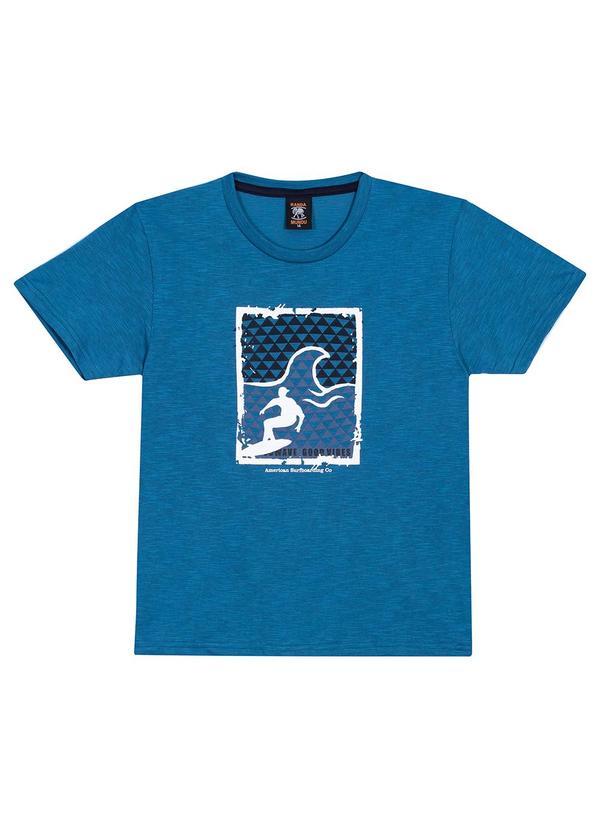 Randa Mundu - Camiseta Masculina Meia Malha Flame Azul
