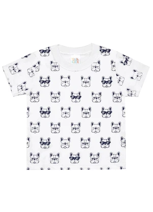 Pulla Bulla - Camiseta Menino Branco - PULLA BULLA