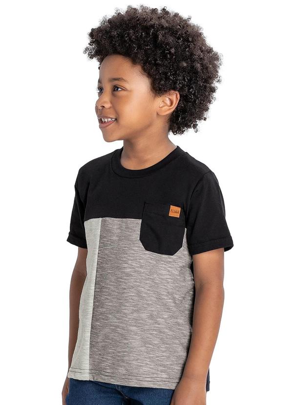 Elian - Camiseta Masculino Infantil Preto