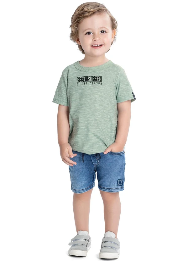 Elian - Camiseta Masculino Infantil Verde 2