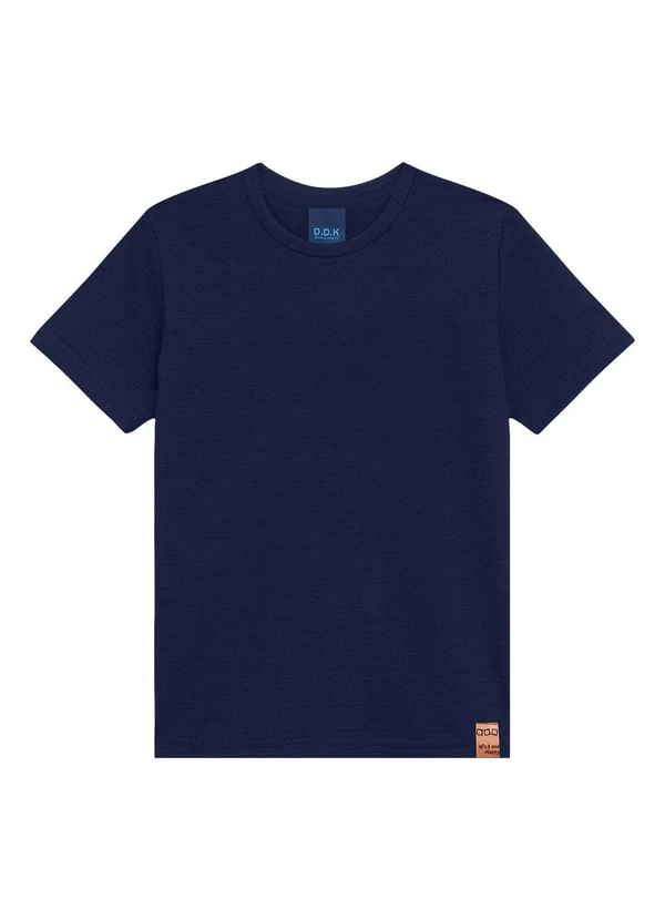 Ddk - Camiseta Meia Malha Algodão Wild And Happy Azul