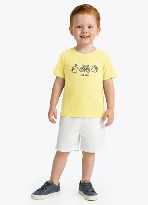 Pulla Bulla - Camiseta Meia Malha Amarelo - PULLA BULLA