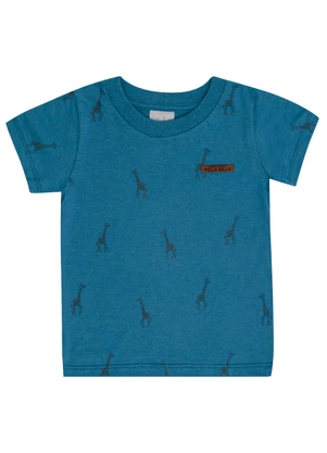 Pulla Bulla - Camiseta Meia Malha Azul - PULLA BULLA