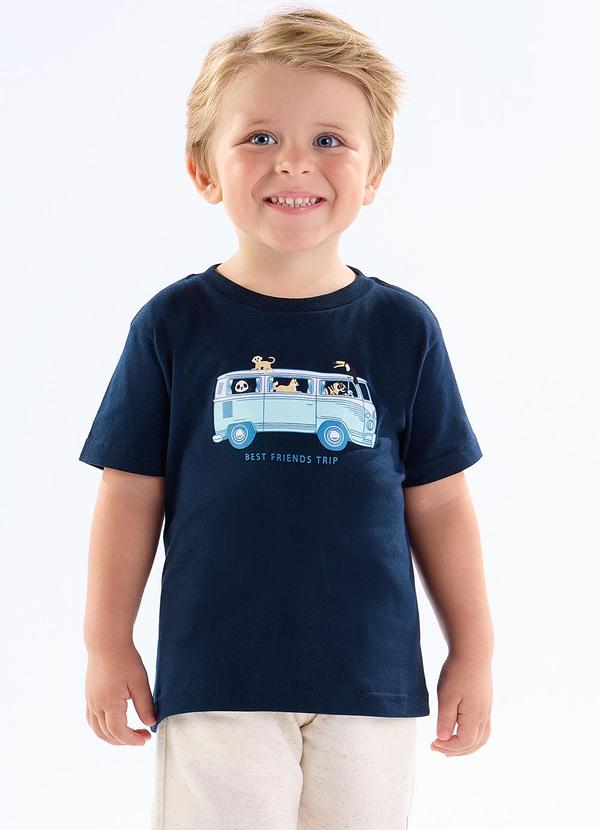 Pulla Bulla - Camiseta Meia Malha Azul