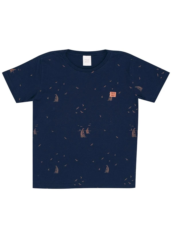 Pulla Bulla - Camiseta Meia Malha Azul