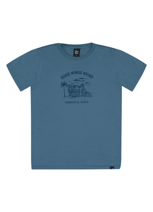 Pulla Bulla - Camiseta Meia Malha Azul - PULLA BULLA