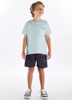 Pulla Bulla - Camiseta Meia Malha Azul - PULLA BULLA