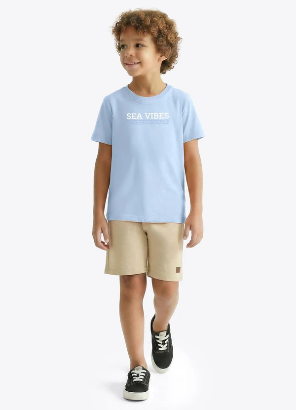 Pulla Bulla - Camiseta Meia Malha Azul