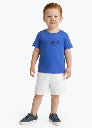 Pulla Bulla - Camiseta Meia Malha Azul - PULLA BULLA