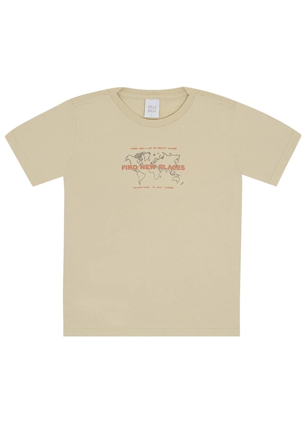 Pulla Bulla - Camiseta Meia Malha Bege