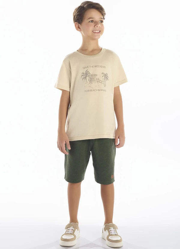 Pulla Bulla - Camiseta Meia Malha Bege 2