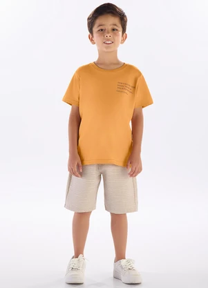 Pulla Bulla - Camiseta Meia Malha Bege - PULLA BULLA