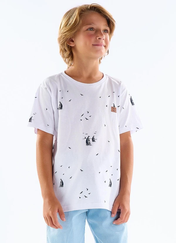 Pulla Bulla - Camiseta Meia Malha Branco