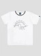 Reirex - Camiseta Meia Malha com Estampa Embossing Branco - variação: Branco