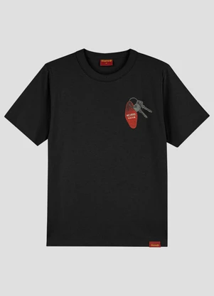 Based. - Camiseta Meia Malha Estampa Frente Costas Preto - BASED.