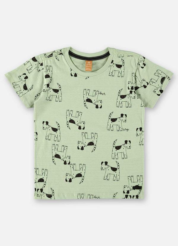 Up Baby - Camiseta Meia Malha Flamê Infantil Verde