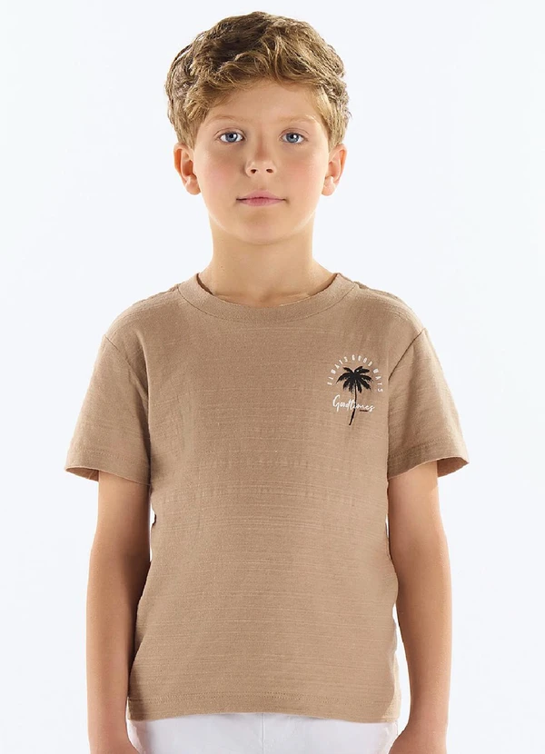 Quimby - Camiseta Meia Malha Flamê Marrom