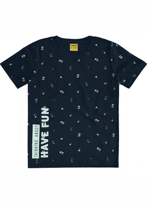 Rovi Kids - Camiseta Meia Malha Infantil Masculina Azul - ROVI KIDS