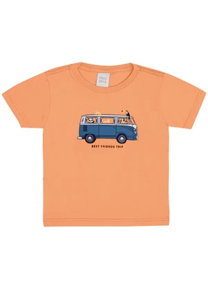 Pulla Bulla - Camiseta Meia Malha Laranja - PULLA BULLA