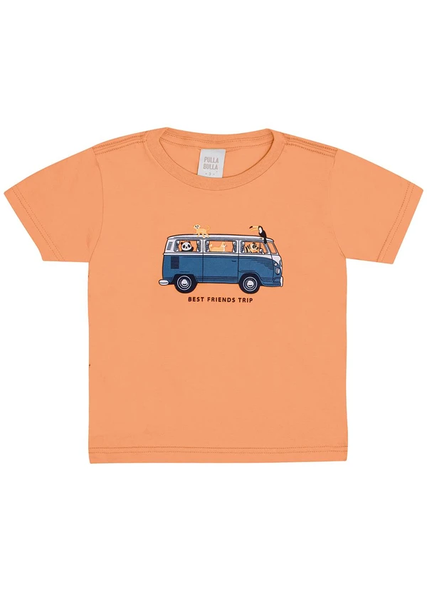 Pulla Bulla - Camiseta Meia Malha Laranja