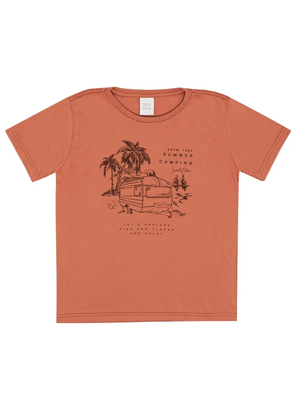 Pulla Bulla - Camiseta Meia Malha Laranja