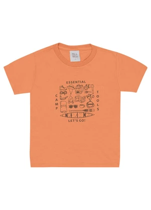 Pulla Bulla - Camiseta Meia Malha Laranja - PULLA BULLA