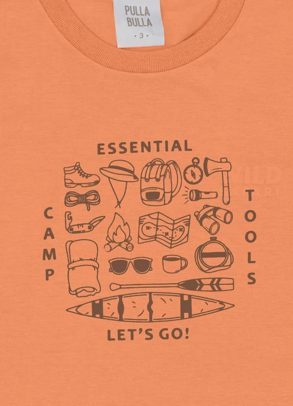 Pulla Bulla - Camiseta Meia Malha Laranja 2
