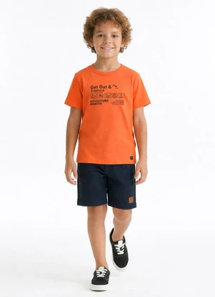 Pulla Bulla - Camiseta Meia Malha Laranja - PULLA BULLA