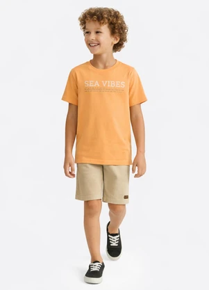 Pulla Bulla - Camiseta Meia Malha Laranja - PULLA BULLA