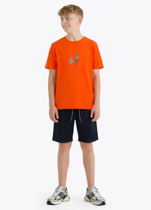 Pulla Bulla - Camiseta Meia Malha Laranja - PULLA BULLA