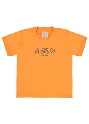 Pulla Bulla - Camiseta Meia Malha Laranja - PULLA BULLA
