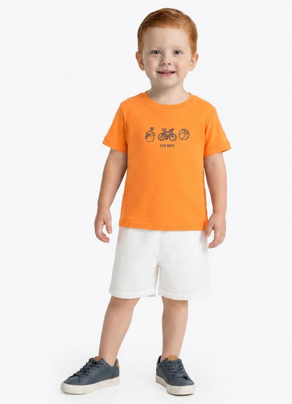 Pulla Bulla - Camiseta Meia Malha Laranja