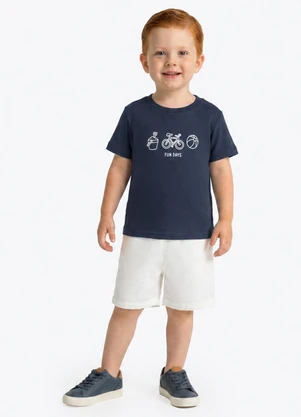Pulla Bulla - Camiseta Meia Malha Marinho - PULLA BULLA
