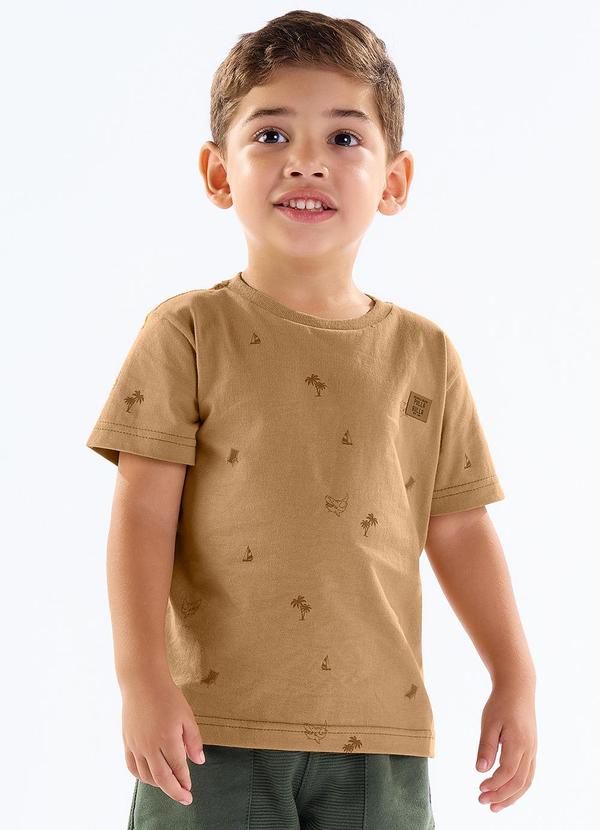 Pulla Bulla - Camiseta Meia Malha Marrom