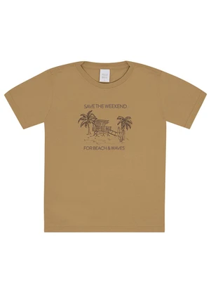 Pulla Bulla - Camiseta Meia Malha Marrom - PULLA BULLA