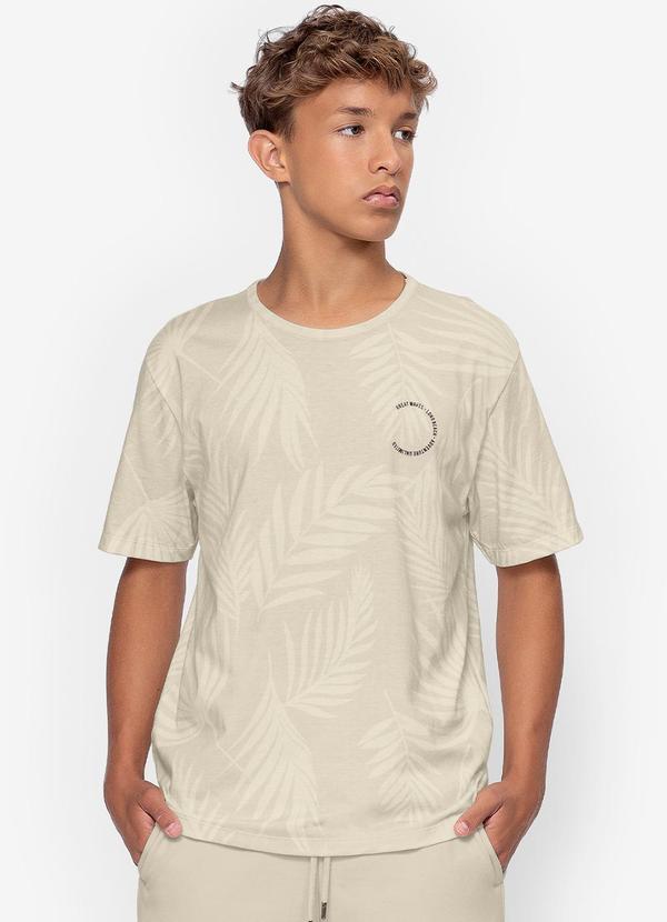 Minty - Camiseta Meia Malha Masculina Bege