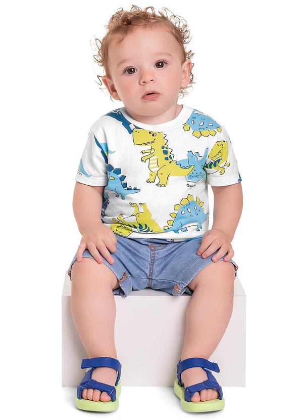 Quimby - Camiseta Meia Malha Menino Branco