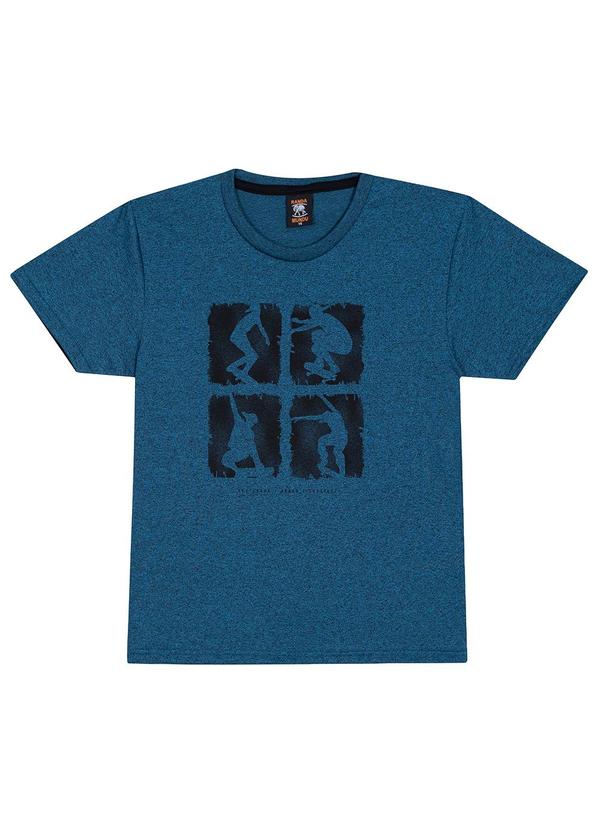 Randa Mundu - Camiseta Meia Malha Mouline Black Azul