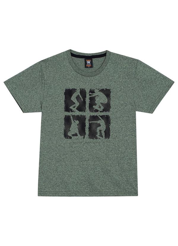 Randa Mundu - Camiseta Meia Malha Mouline Black Verde