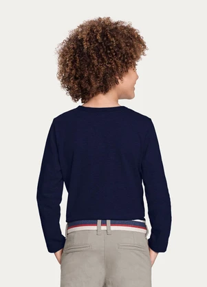 Alakazoo - Camiseta Meia Malha Penteada Azul - ALAKAZOO
