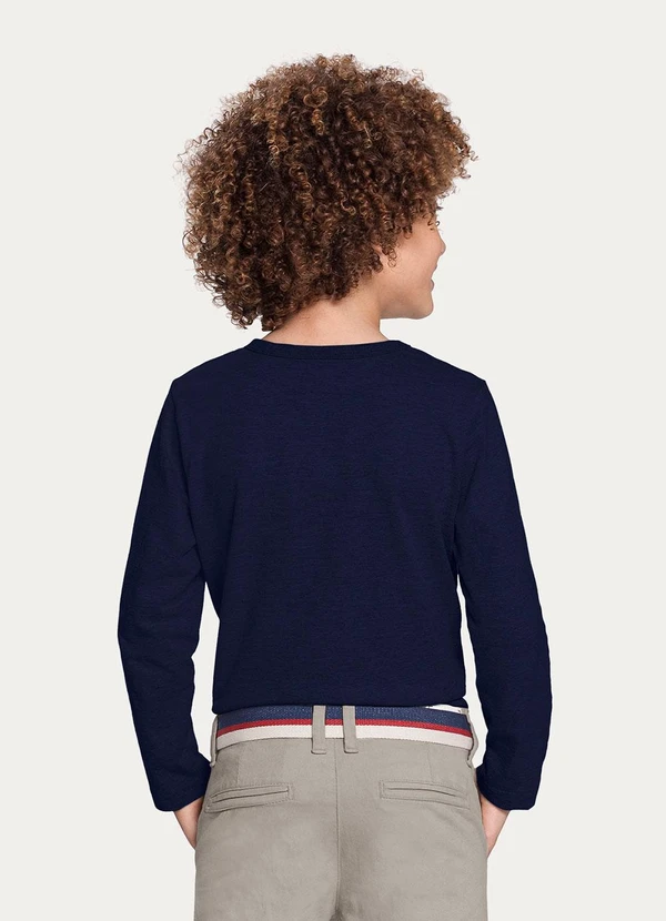 Alakazoo - Camiseta Meia Malha Penteada Azul 2