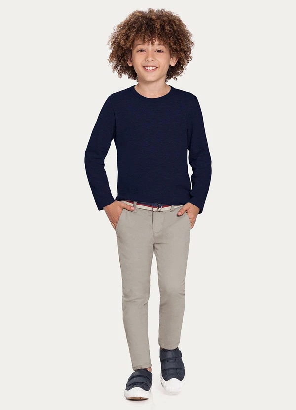 Alakazoo - Camiseta Meia Malha Penteada Azul 3