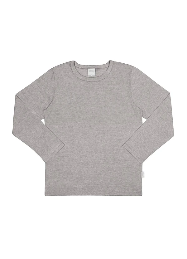 Alakazoo - Camiseta Meia Malha Penteada Cinza