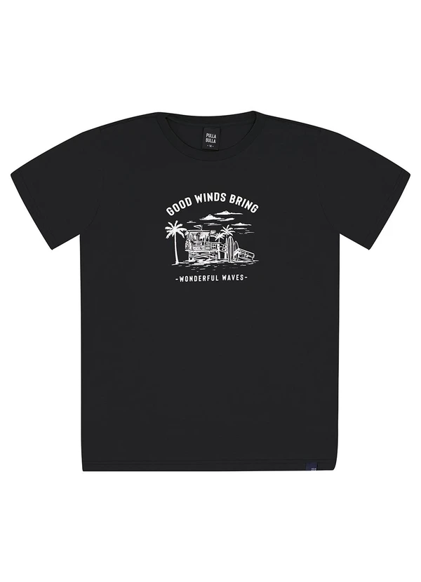 Pulla Bulla - Camiseta Meia Malha Preto