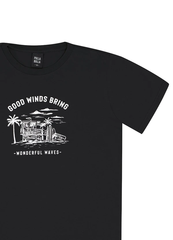 Pulla Bulla - Camiseta Meia Malha Preto 2